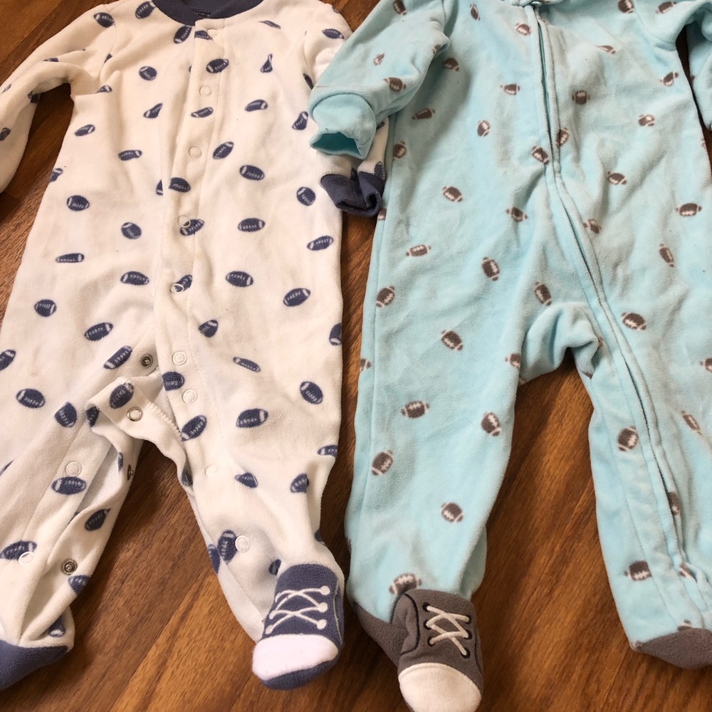 Carter’s Football Footsie Pajamas - Picture 3 of 3